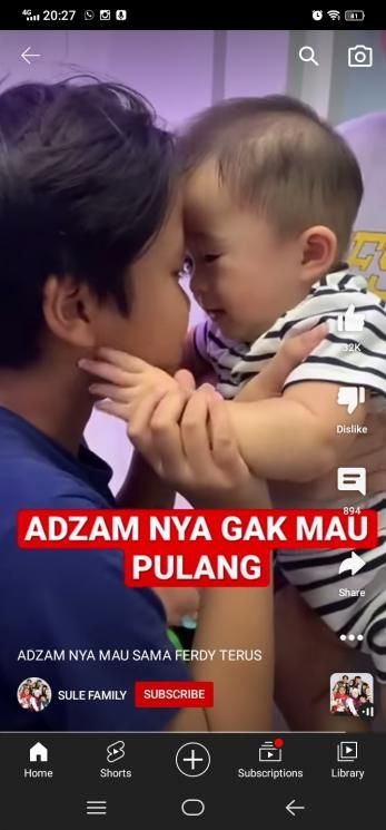 Momen Adzam Main ke Rumah Sule(YouTube/Sule Family)