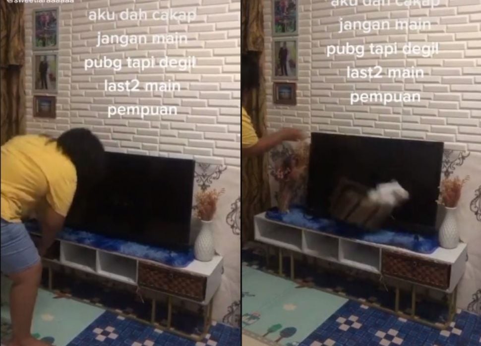 Rusak TV akibat suami berhubungan dengan cewek PUBG (Ohbulan)