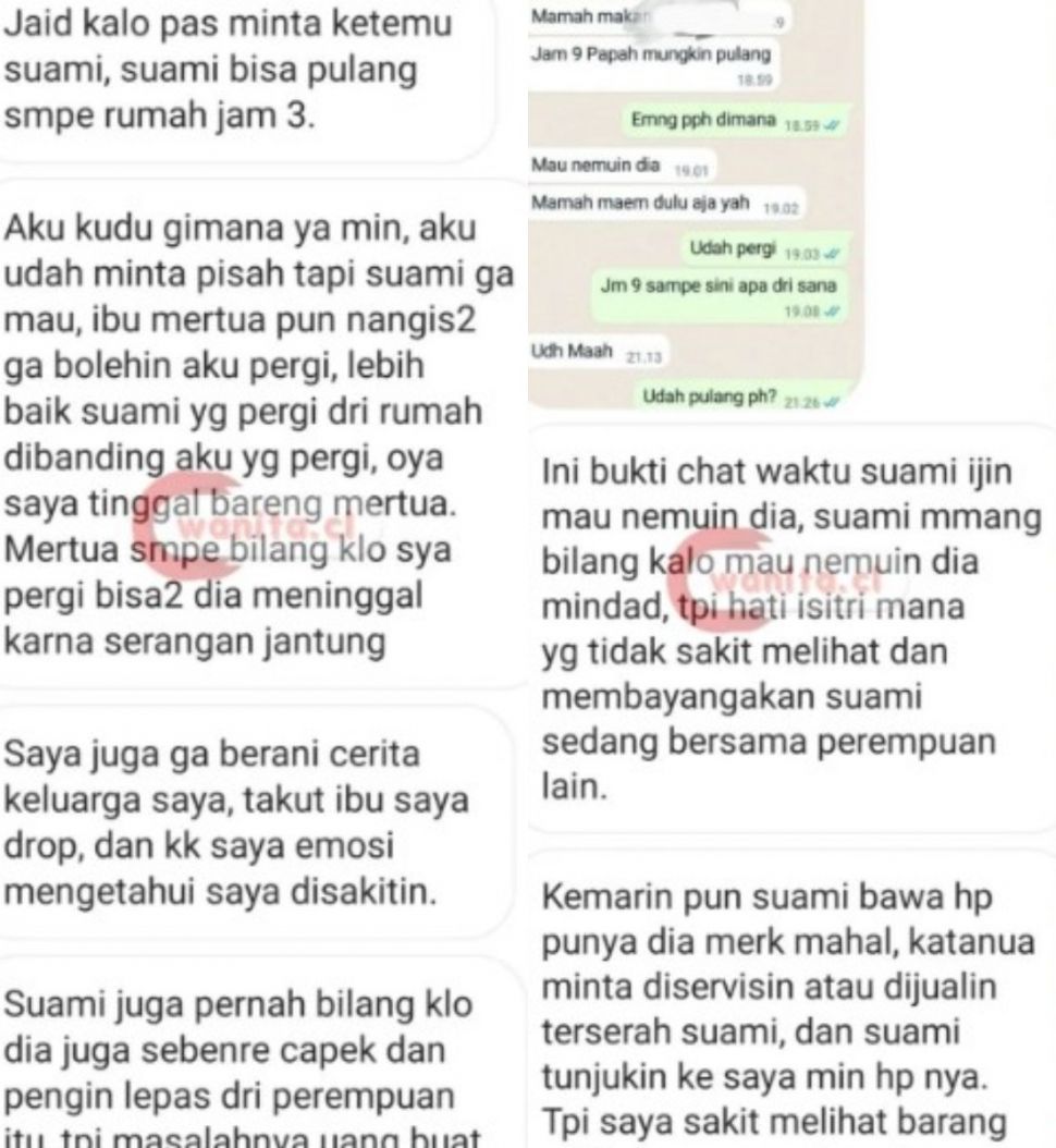 Suami punya hubungan dengan perempuan lain (wanita.cl)