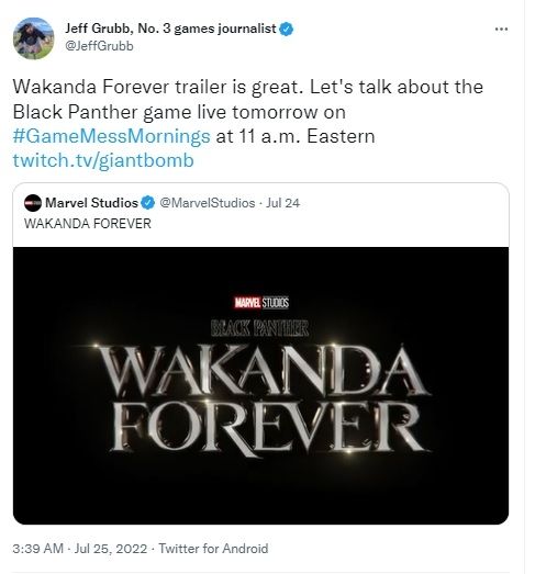 Trailer Wakanda Forever. [Twitter]