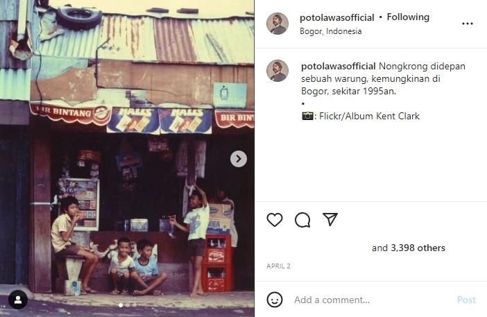 Foto jadul warung di Bogor tahun 1995. (instagram/potolawasofficial)