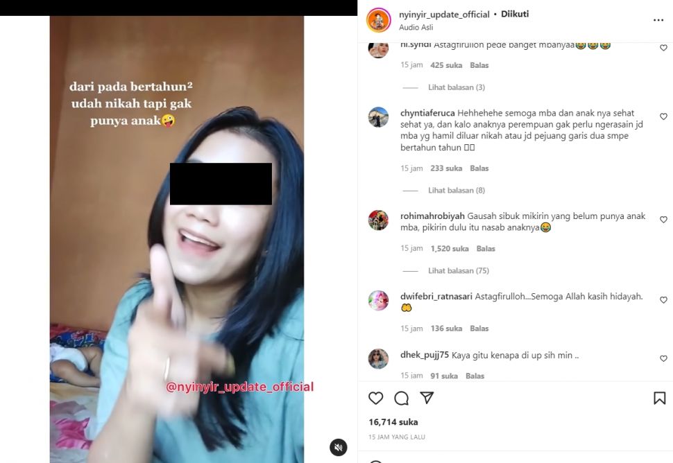 Video kontroversi seorang wanita (Instagram/ nyinyir_update_official)