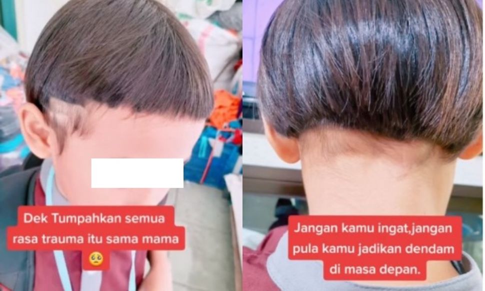 Rambut dipotong acak oleh guru (Instagram/pembasmi.kehaluan.reall)