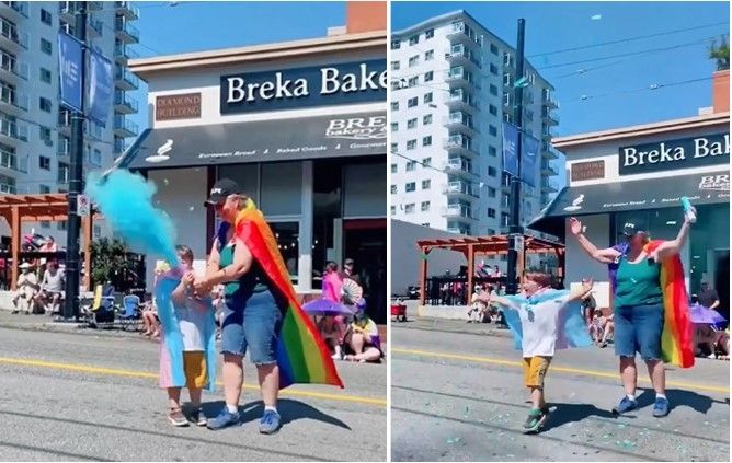 Viral! Anak Perempuan 4 Tahun Umumkan Dirinya Sebagai Lelaki di Pride Parade. (Dok: Alaina Bourrel)