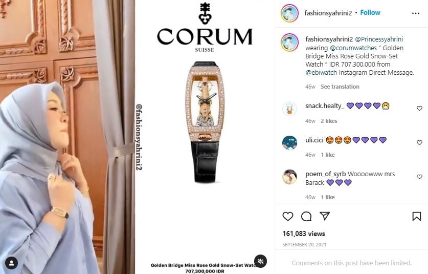  Koleksi Jam Tangan Syahrini (instagram/@fashionsyahrini2)