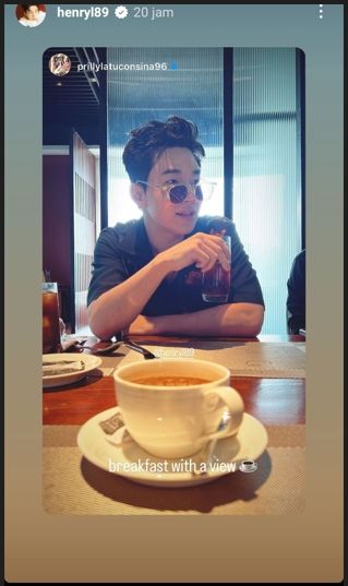 Momen Prilly Latuconsina Ngopi Bareng Henry Lau. (Instagram/henryl89)