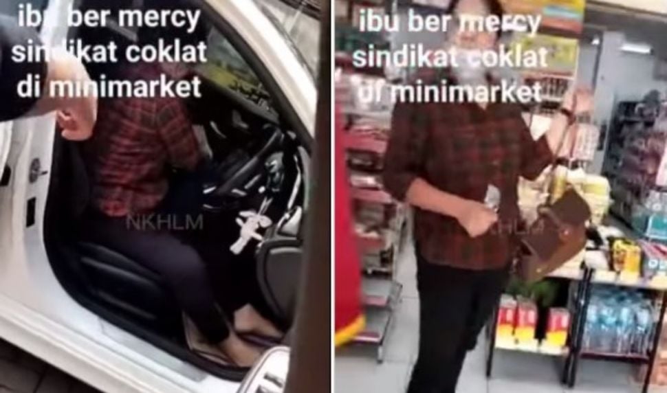 Pakai mobil mewah tapi curi cokelat (Instagram/mintulgemintul)