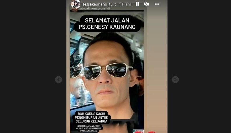 Genesy Kaunang, adik Tessa Kaunang meninggal dunia. [Instagram]