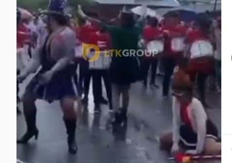 Warganet mengecam sejumlah mayoret pawai HUT ke-77 Kemerdekaan RI di Kabupaten Bolaang Mongondow Timur, Sulawesi Utara. [Instagram]