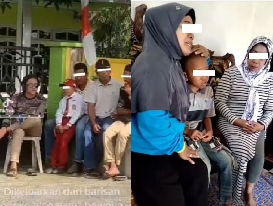 Kepala Sekolah datangi rumah siswanya dan berikan penjelasan soal insiden viral tersebut. (Instagram/berita_gosip)