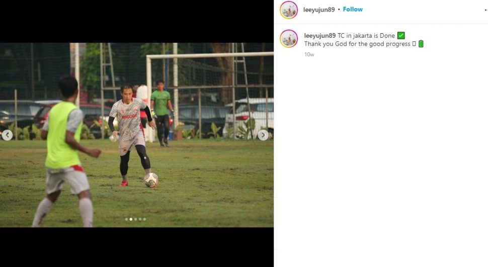 Gelandang Madura United, Lee Yu-jun ingin bela timnas Indonesia. (Instagram/leeyujun89)