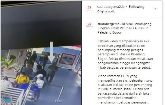 Viral Calon Penumpang Kereta Singkap Hijab Petugas Perempuan, Aksinya