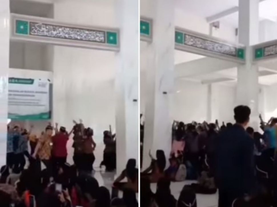 Mahasiswa diduga berjoget di masjid (Instagram/underc0ver)