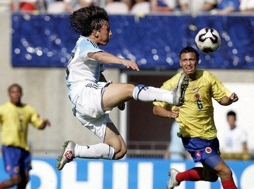 Gustavo Oberman memperkuat Timnas Argentina di Piala Dunia U-20 2005. [AFP]