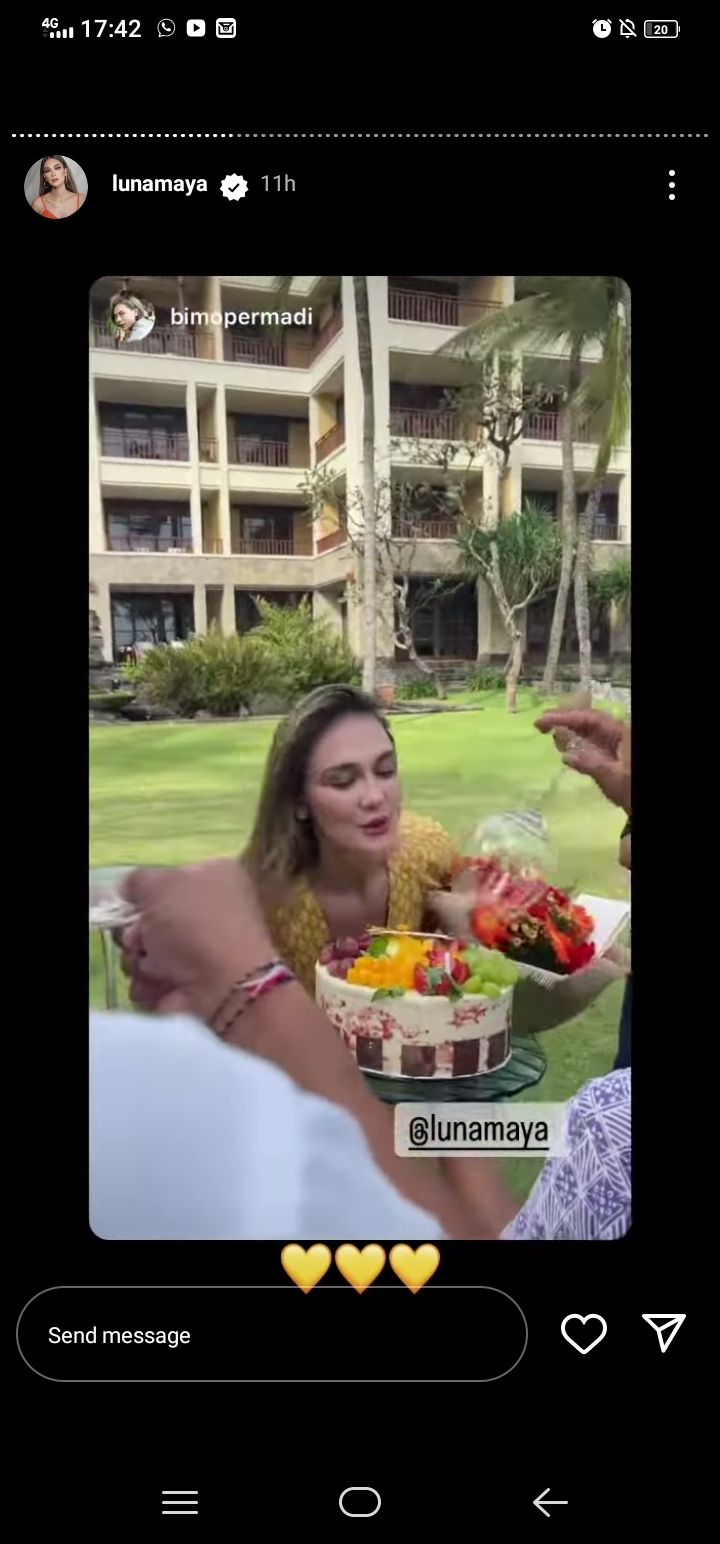 Momen Surprise Ultah Luna Maya ke-39 (Instagram/@lunamaya)