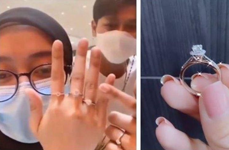 Potret cincin tunangan artis (Instagram/@airyntanu)