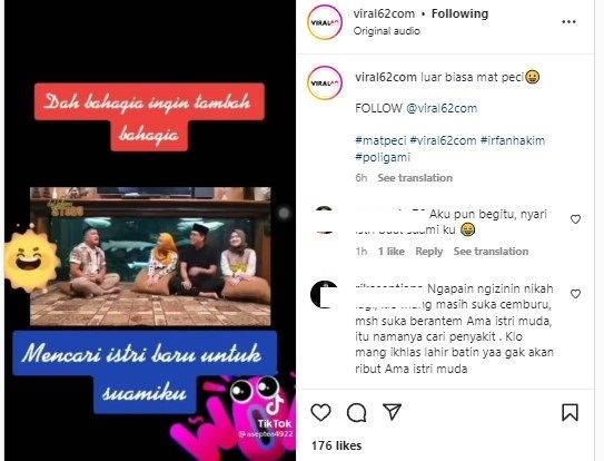 Mat Peci dan dua istrinya (Instagram/viral62)