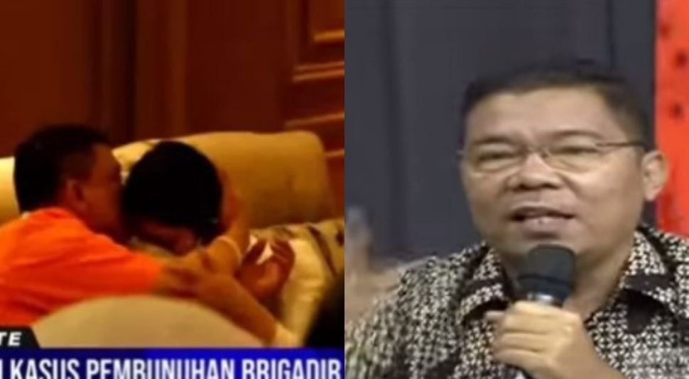 Berpelukan Ferdy Sambo dan PC disentil Johnson Simanjuntak