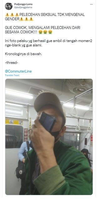 Insiden penumpang KRL mengaku korban pelecehan. [Twitter]