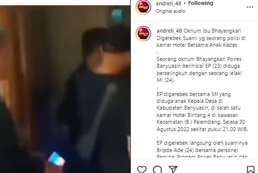 Istri polisi digrebek suami (Instagdam/andreli_48)