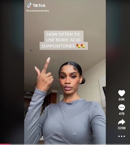 Penggunaan supositoria asam borat yang viral (TikTok)