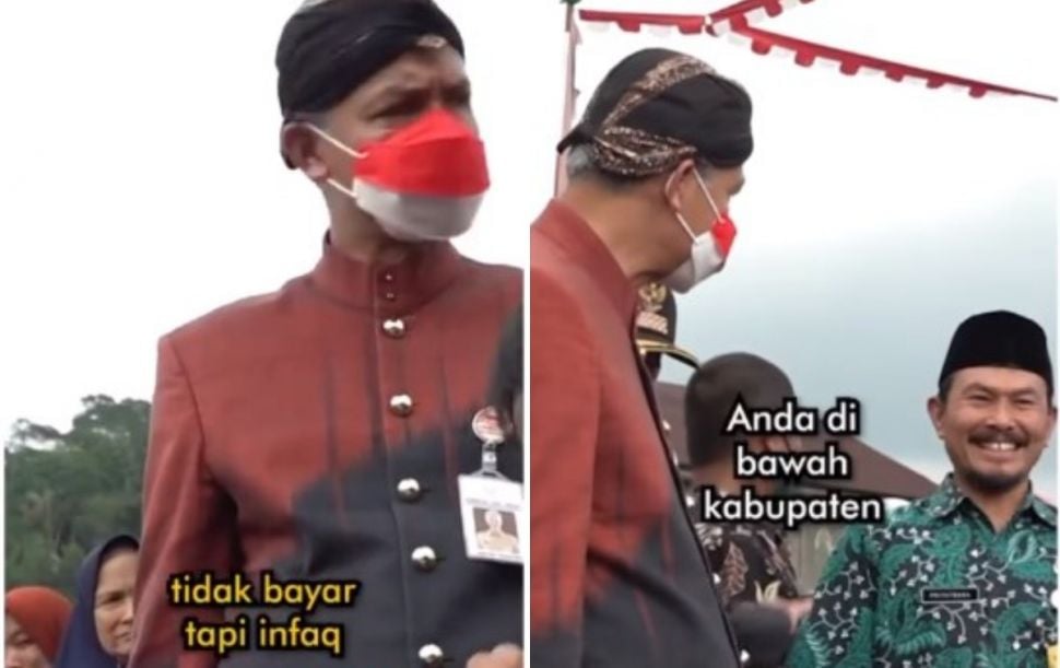 Ganjar geram sekolah gratis tapi siswa ditarik infak (Instagram/rumpi_gosip)