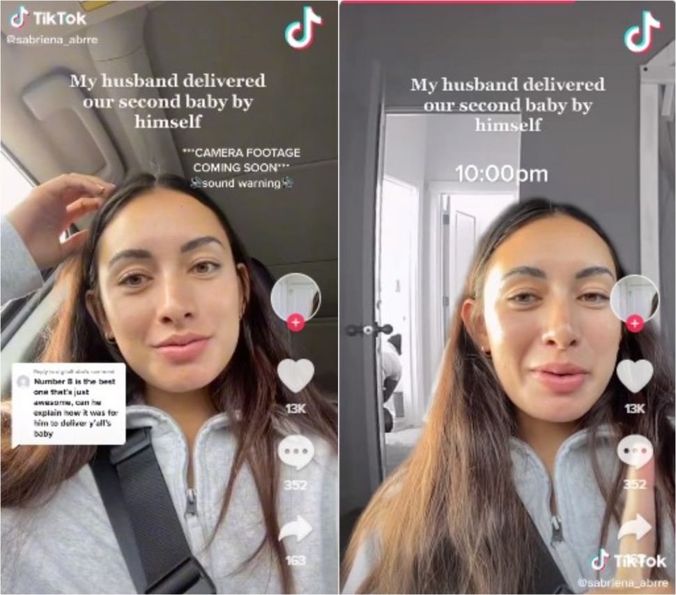 Sabriena menceritakan proses persalinannya (TikTok)