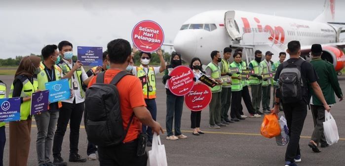 Rute terpendek Lion Air di Hari Pelanggan Nasional. (Istimewa)