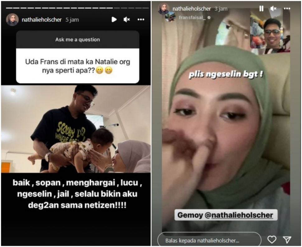 Kedekatan Nathalie Holscher dengan Frans Faisal (Instagram)