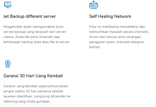 Daftar fitur unik Niagahoster.