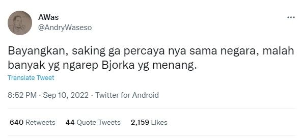 Cuitan warganet soal aksis hacker Bjorka. [Twitter]