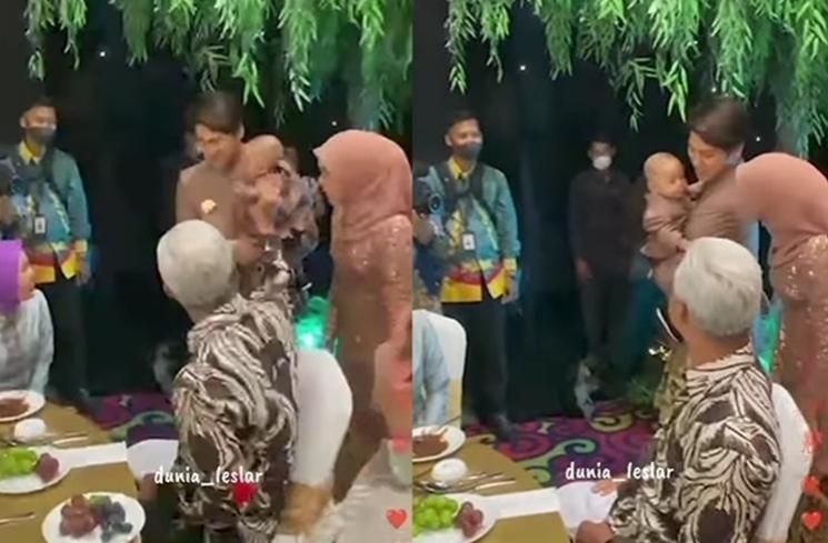 Potret Lesti Kejora dan Rizky Billar ketemu Ganjar Pranowo (Instagram/@dunia_leslar)