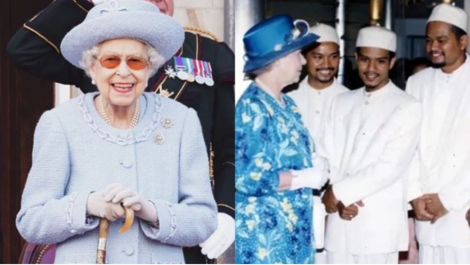 Collage foto Ratu Elizabeth II dan pertemuannya dengan grup musik Nasyeed. (Instagram/ theroyalfamily & raihannasheedofficial)