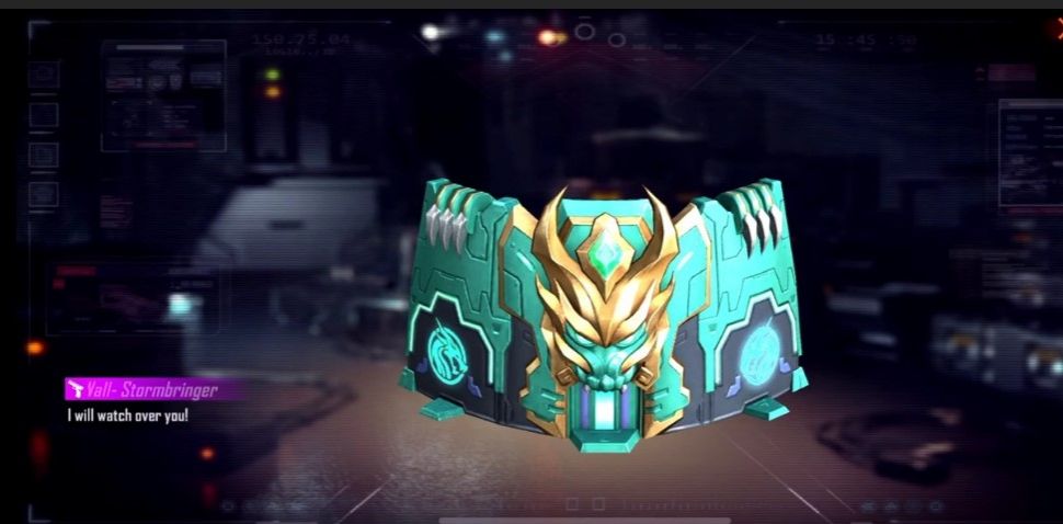Tampilan skin Gloo Wall Stormbringer Free Fire. (YouTube / Godspeed FF)