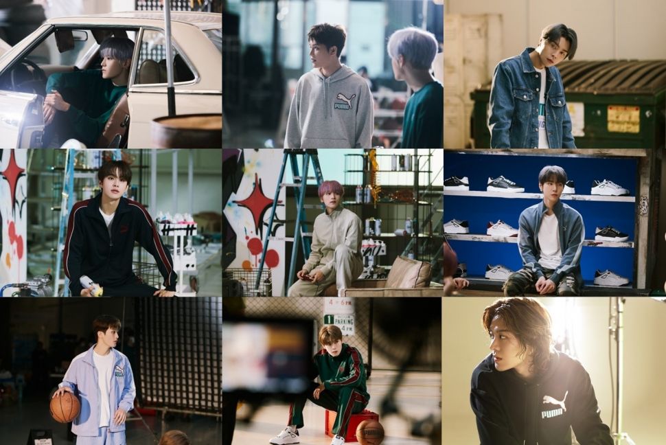 PUMA merilis kegiatan di balik layar dari kampanye 'SLIPSTREAM' dengan NCT 127. (Instagram/puma_kr)