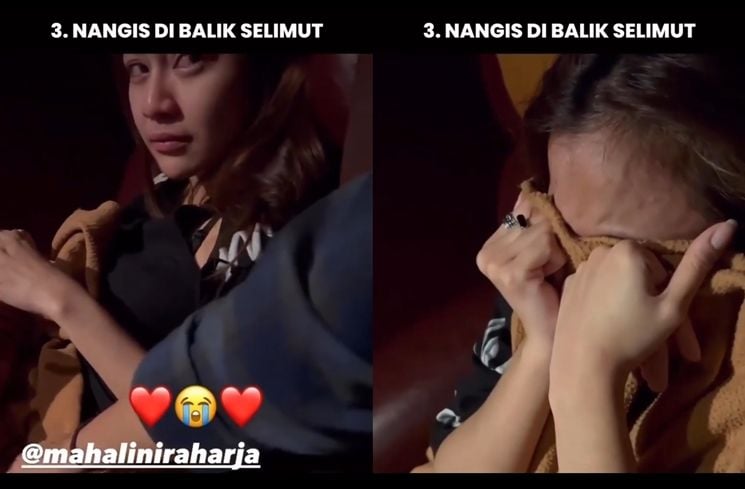 Potret Artis Nangis Nonton Miracle in Cell No. 7 (instagram/@vinogbastian__)