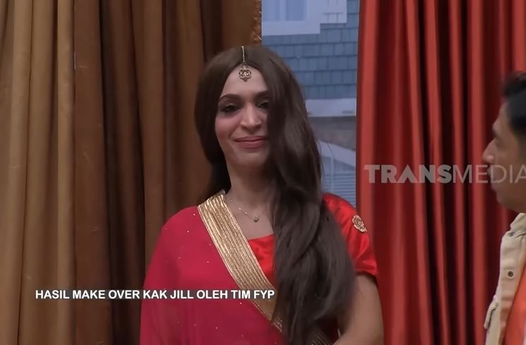 Potret Make Over Kak Jill Bak Artis India (YouTube TRANS7 OFFICIAL)