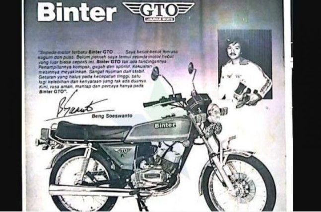 Iklan jadul motor Binter Kawasaki tahun 1980-an. (Facebook/ Perpustakaan Nasional)