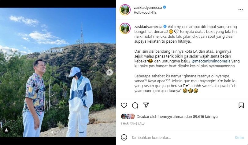 Unggahan Zaskia Adya Mecca (Instagram)