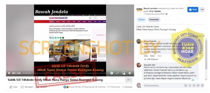 Cek Fakta Najwa Shihab sidak sel tahanan Ferdy Sambo. 