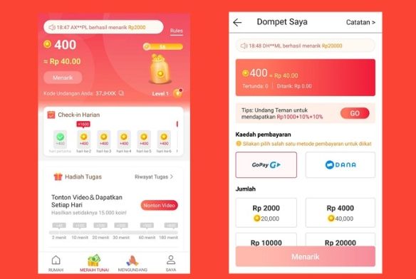 Aplikasi VidMate Cash