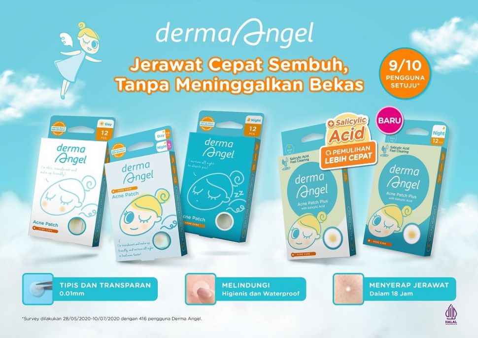 Derma Angel hadirkan Acne Patch Plus Day and Night yang membantu mengatasi jerawat batu. (Istimewa)