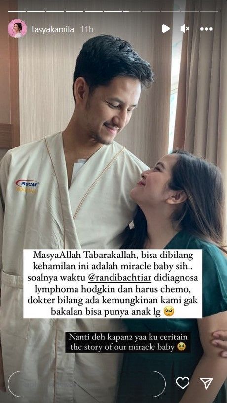 Instagram Story yang diunggah Tasya Kamila (Instagram/tasyakamila)