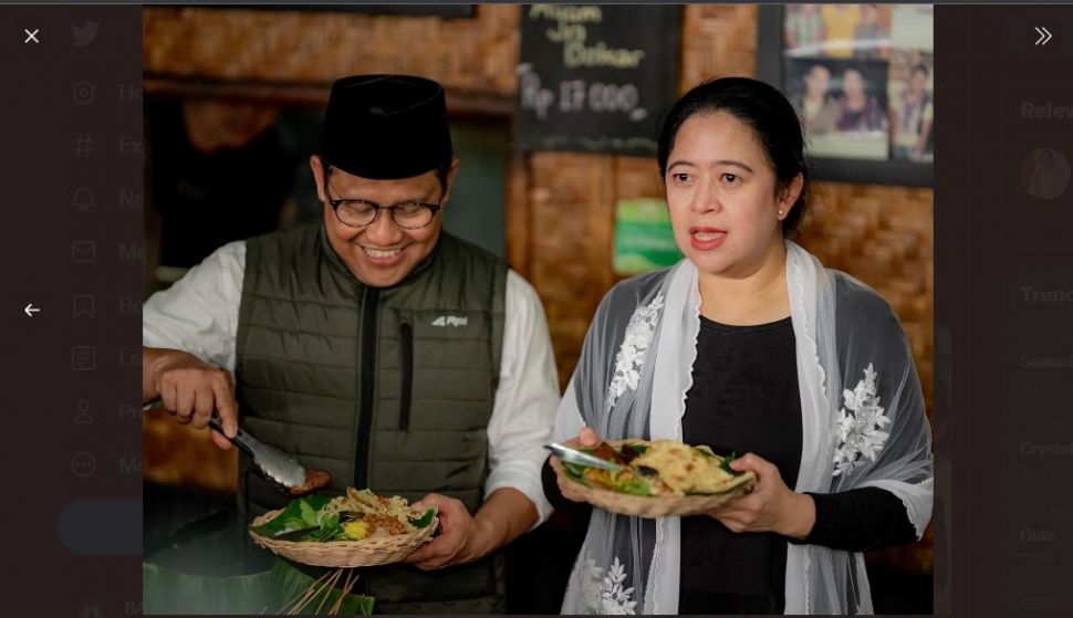 Puan Maharani Negosiasi Politik di Warung Pecel: Cari Tahu Sejarah Nasi Pecel, Benarkah Makanan Wong CIlik? (Dok: Twitter/@puanmaharani_ri)