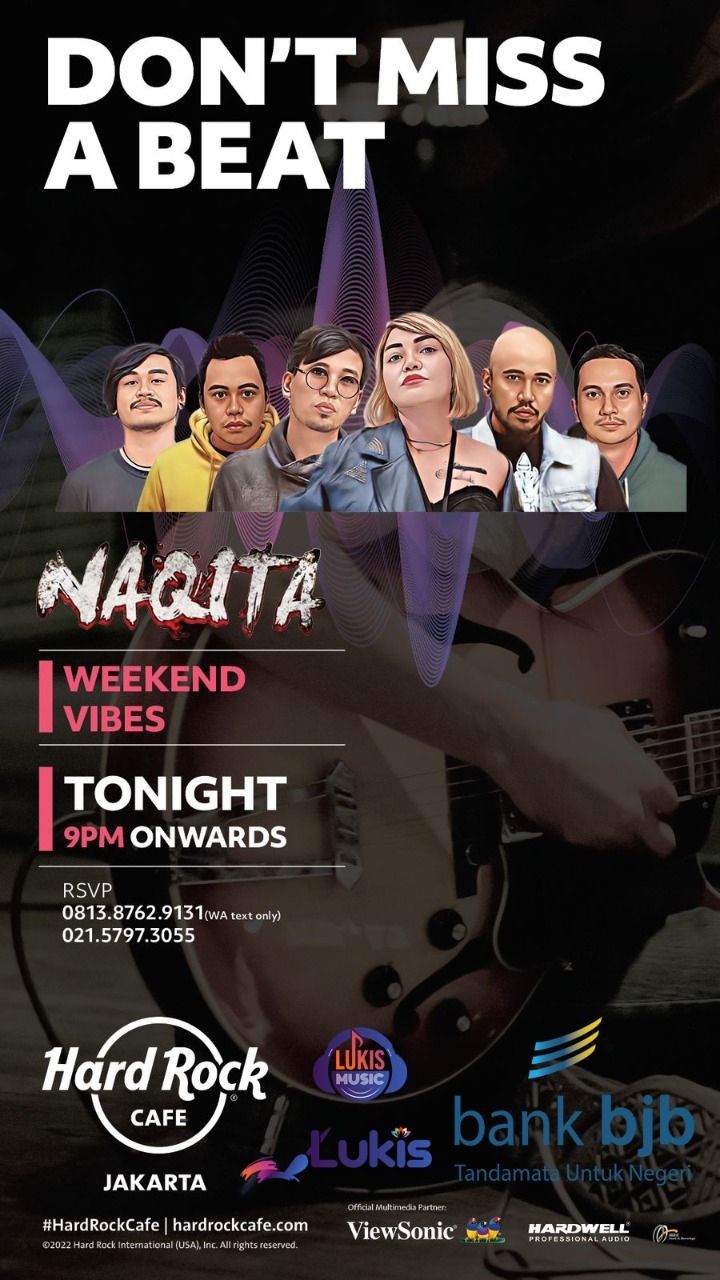 Naqita Band akan tampil di acara I Like Monday di Hard Rock Cafe Jakarta, Senin (26/9/2022) malam. [Instagram]