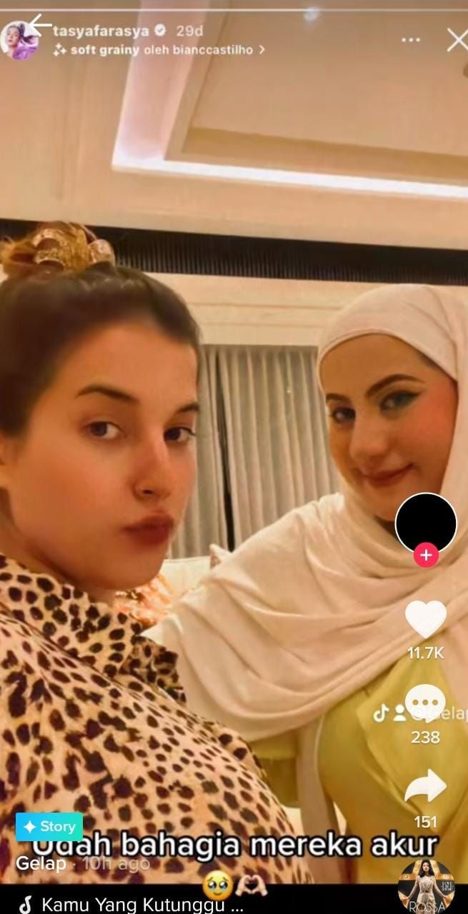 Tasya Farasya dan Tasyi Athasyia. (Dok: TikTok/@saos.pedass)