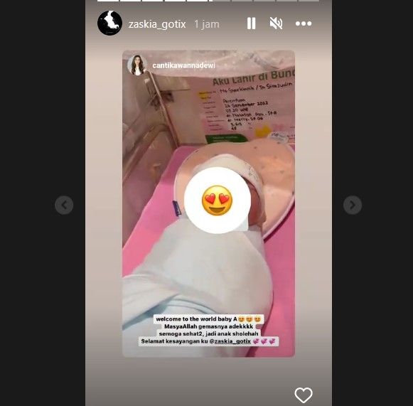 Anak kedua Zaskia Gotik. [Instagram]