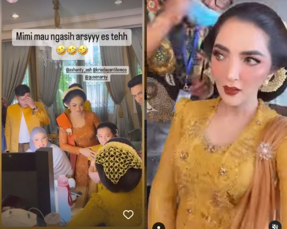 Penampilan Ashanty dan Krisdayanti di Prosesi Tedak Siten Ameena  (Instagram/krisdayantilemos dan as