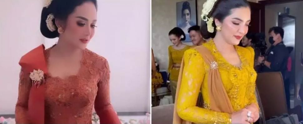 Penampilan Ashanty dan Krisdayanti di Prosesi Tedak Siten Ameena  (Instagram/krisdayantilemos dan as