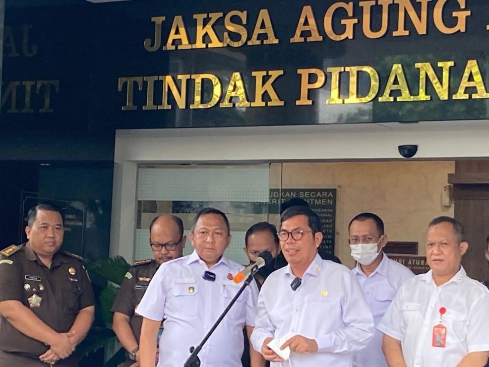 Jampidum Kejagung Fadil Zumhana dalam konferensi pers di Gedung Kejagung, Jakarta, Rabu (28/9/2022). [Suara.com/Rakha Arlyanto]